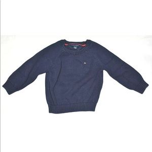 Tommy Hilfiger Baby Boys Toddler Long Sleeve Pull Over Sweater Navy Blue 2T